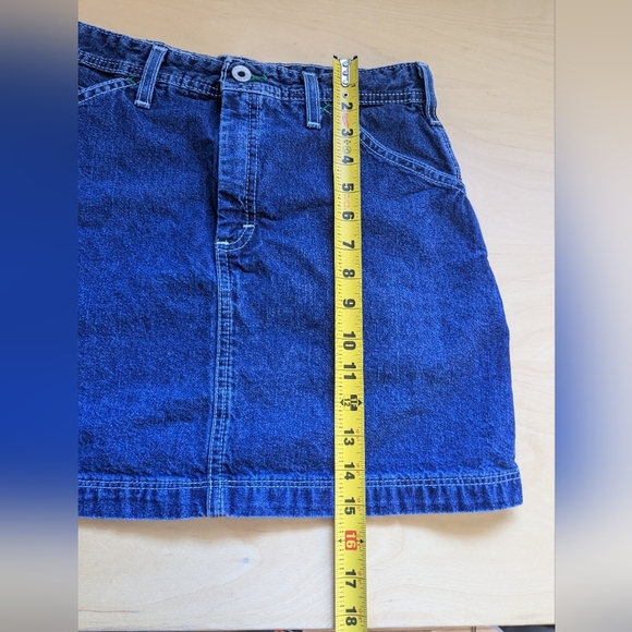 TOMMY HILFIGER Y2K Jeans Skirt 100% Cotton Size 7 Made In Canada - Picture 9 of 9